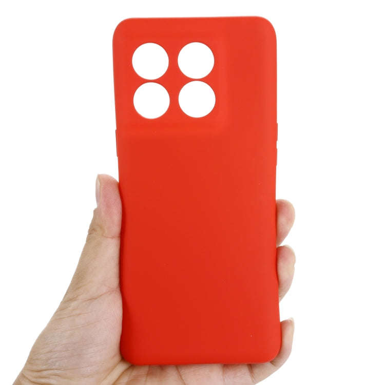 For OnePlus 10T 5G / ACE Pro Pure Color Liquid Silicone Shockproof Phone Case(Red)