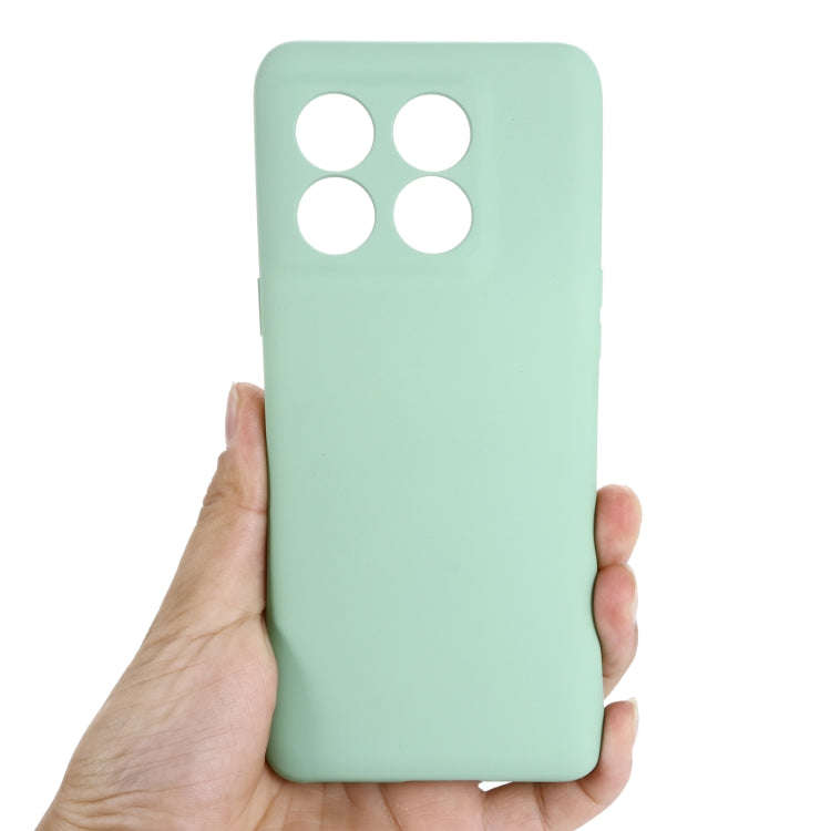 For OnePlus 10T 5G / ACE Pro Pure Color Liquid Silicone Shockproof Phone Case(Green)