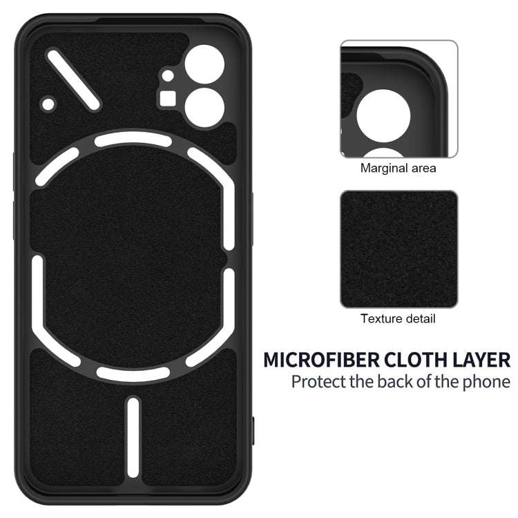 For Nothing Phone 1 Pure Color Liquid Silicone Shockproof Phone Case(Black)