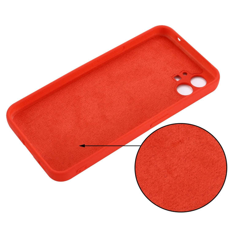 For Nothing Phone 1 Pure Color Liquid Silicone Shockproof Phone Case(Red)