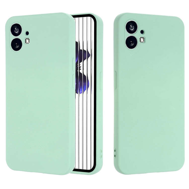 For Nothing Phone 1 Pure Color Liquid Silicone Shockproof Phone Case(Green)