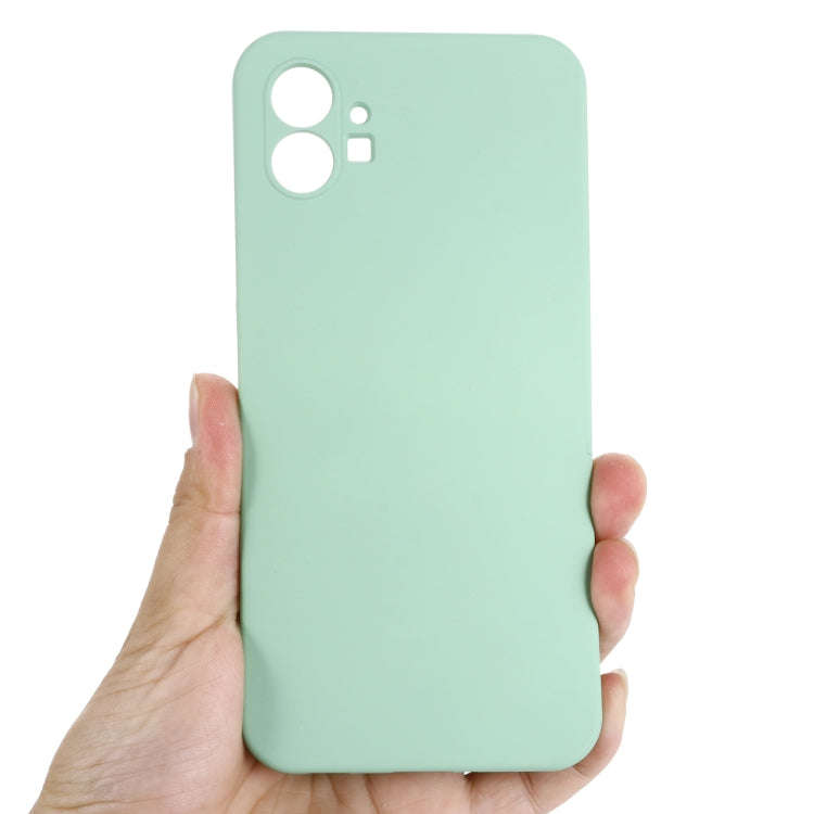 For Nothing Phone 1 Pure Color Liquid Silicone Shockproof Phone Case(Green)