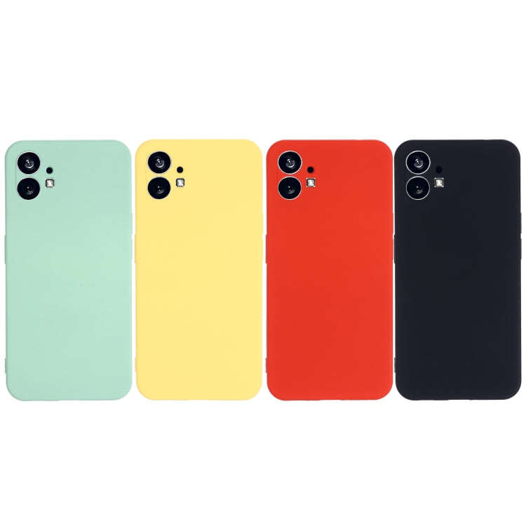 For Nothing Phone 1 Pure Color Liquid Silicone Shockproof Phone Case(Green)