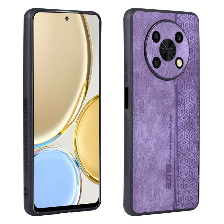 For Huawei Enjoy 50 Pro / nova Y90 AZNS 3D Embossed Skin Feel Phone Case(Purple)