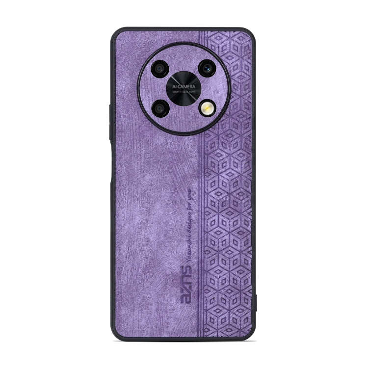 For Huawei Enjoy 50 Pro / nova Y90 AZNS 3D Embossed Skin Feel Phone Case(Purple)