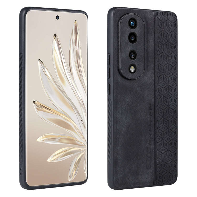For Honor 70 AZNS 3D Embossed Skin Feel Phone Case(Black)