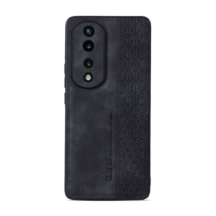 For Honor 70 AZNS 3D Embossed Skin Feel Phone Case(Black)