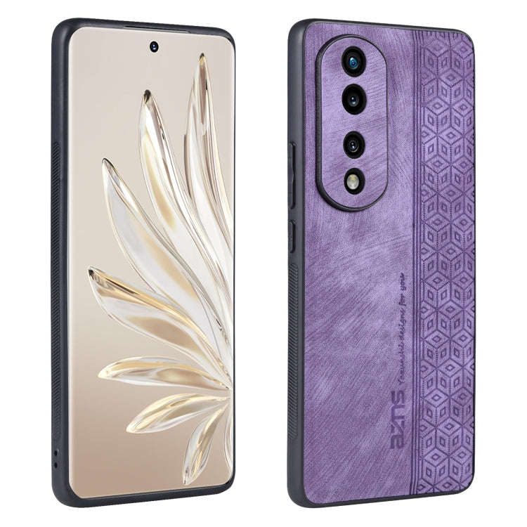 For Honor 70 AZNS 3D Embossed Skin Feel Phone Case(Purple)