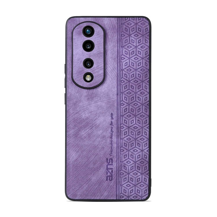 For Honor 70 AZNS 3D Embossed Skin Feel Phone Case(Purple)