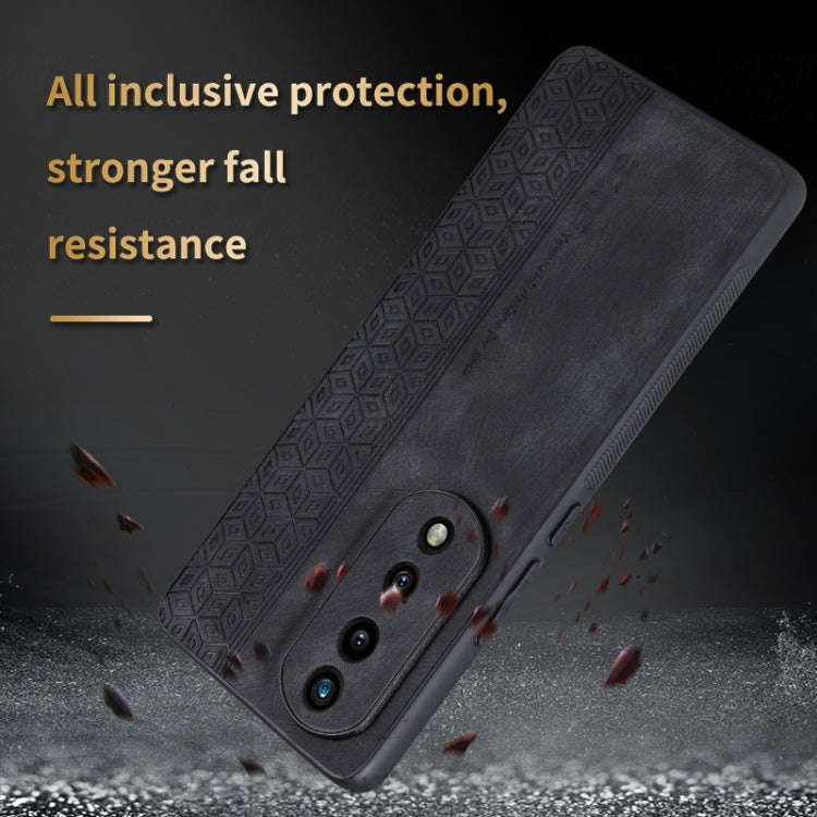 For Honor 70 AZNS 3D Embossed Skin Feel Phone Case(Sapphire Blue)