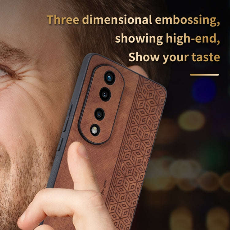 For Honor 70 AZNS 3D Embossed Skin Feel Phone Case(Sapphire Blue)