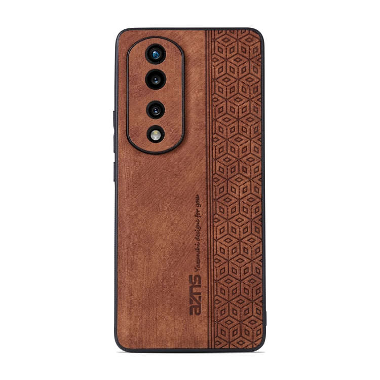 For Honor 70 Pro / 70 Pro+ AZNS 3D Embossed Skin Feel Phone Case(Brown)