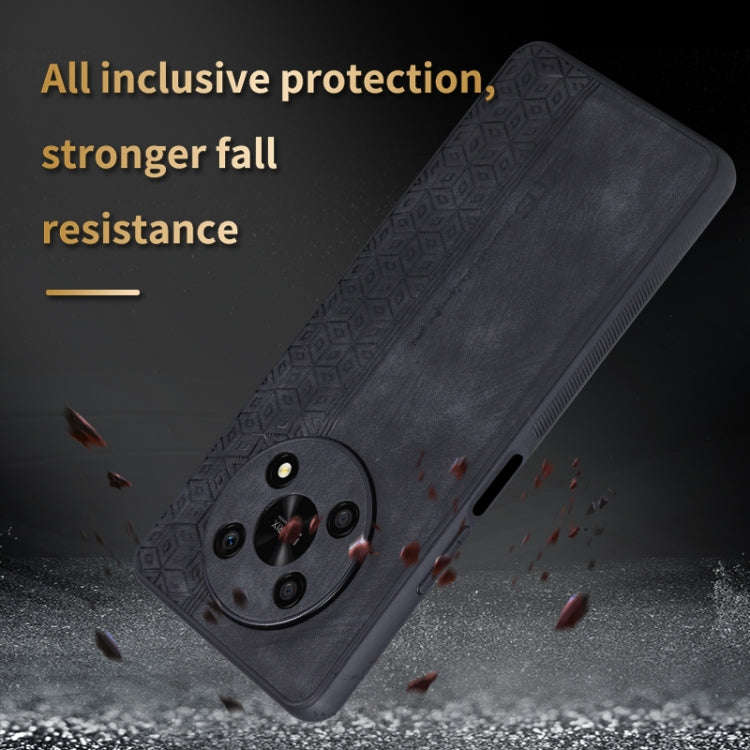 For Honor X30 / X9 AZNS 3D Embossed Skin Feel Phone Case(Dark Green)