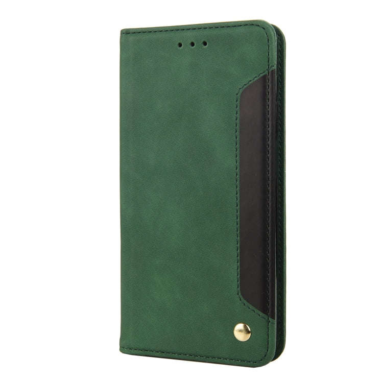 For OnePlus 10T Skin Feel Splicing Leather Phone Case(Green)