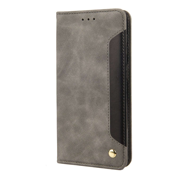 For OnePlus 10T Skin Feel Splicing Leather Phone Case(Grey)