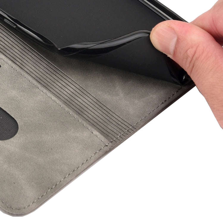 For OnePlus 10T Skin Feel Splicing Leather Phone Case(Grey)