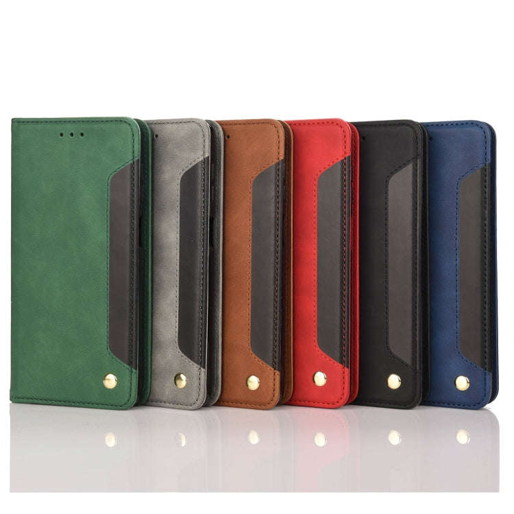 For Asus Zenfone 9 Skin Feel Splicing Leather Phone Case(Blue)