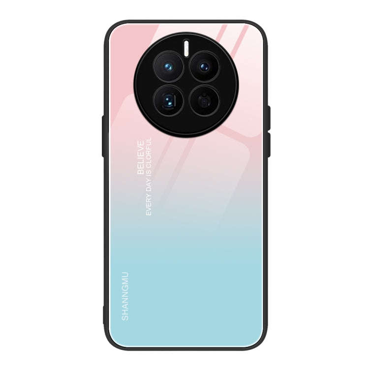 For Huawei Mate 50 Colorful Painted Glass Phone Case(Blue Sky)