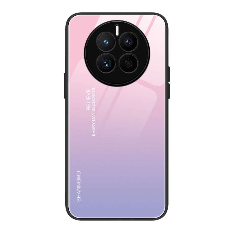For Huawei Mate 50 Colorful Painted Glass Phone Case(Purple Sky)