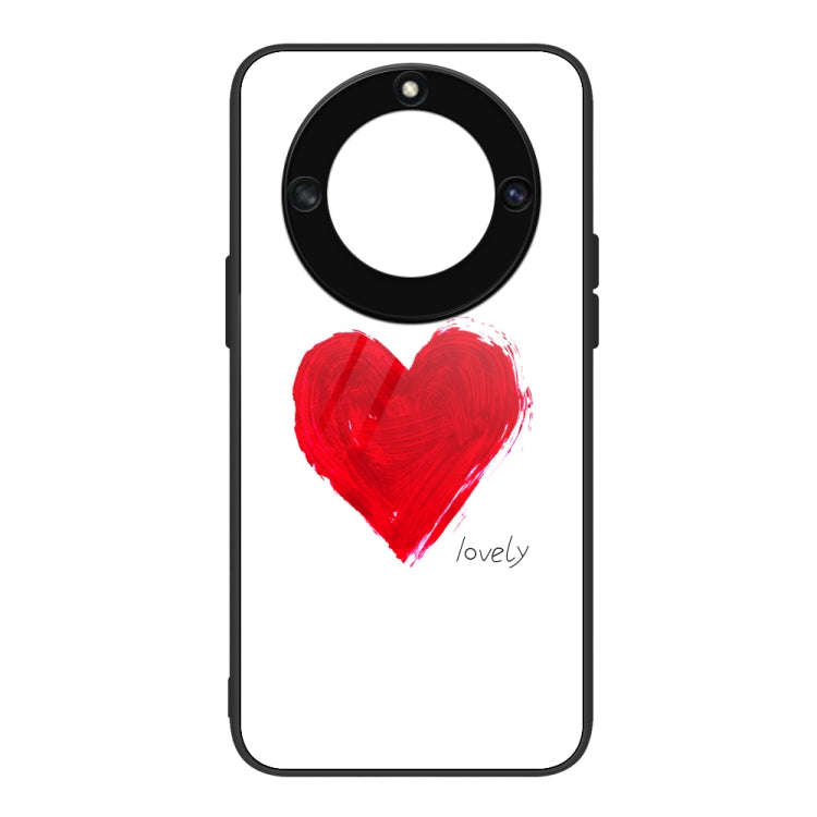 For Honor X40 Colorful Painted Glass Phone Case(Love)
