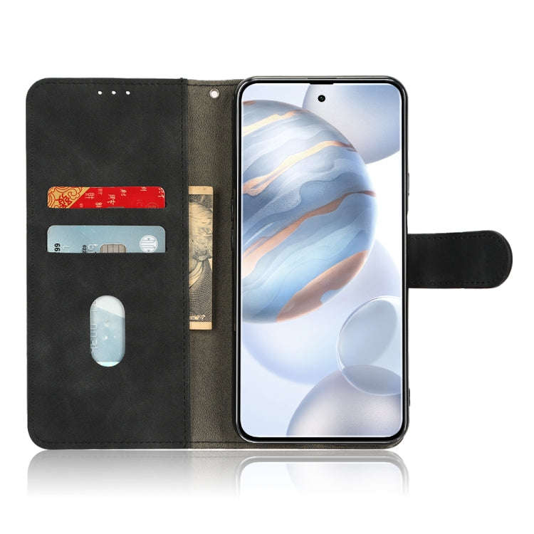 For Cubot X50 Skin Feel Magnetic Flip Leather Phone Case(Black)