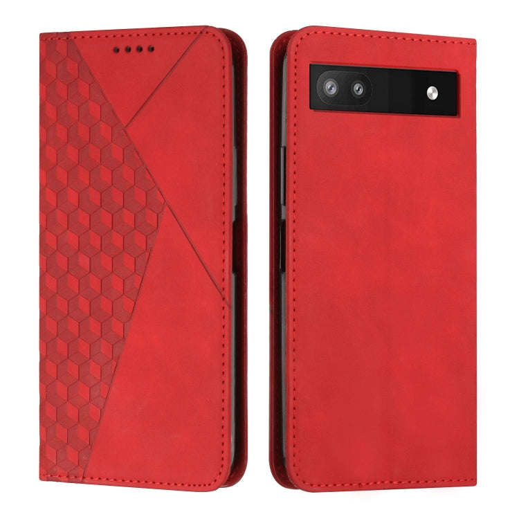 For Google Pixel 6a Skin Feel Magnetic Leather Phone Case(Red)