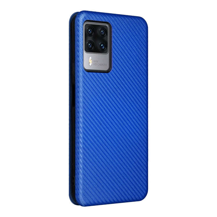 For Cubot X50 Carbon Fiber Texture Leather Phone Case(Blue)