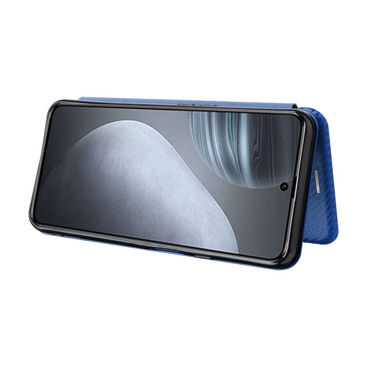 For Cubot X50 Carbon Fiber Texture Leather Phone Case(Blue)