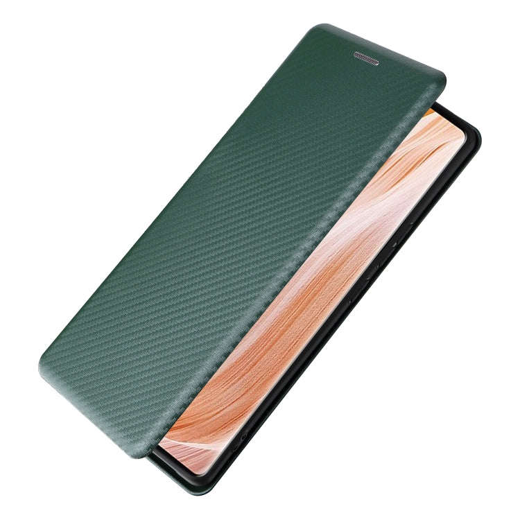 For ZTE Axon 40 Pro Carbon Fiber Texture Leather Phone Case(Green)