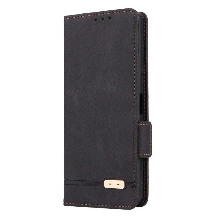 For Sony Xperia 5 IV Magnetic Clasp Flip Leather Phone Case(Black)