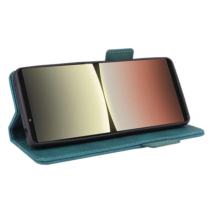 For Sony Xperia 5 IV Magnetic Clasp Flip Leather Phone Case(Green)