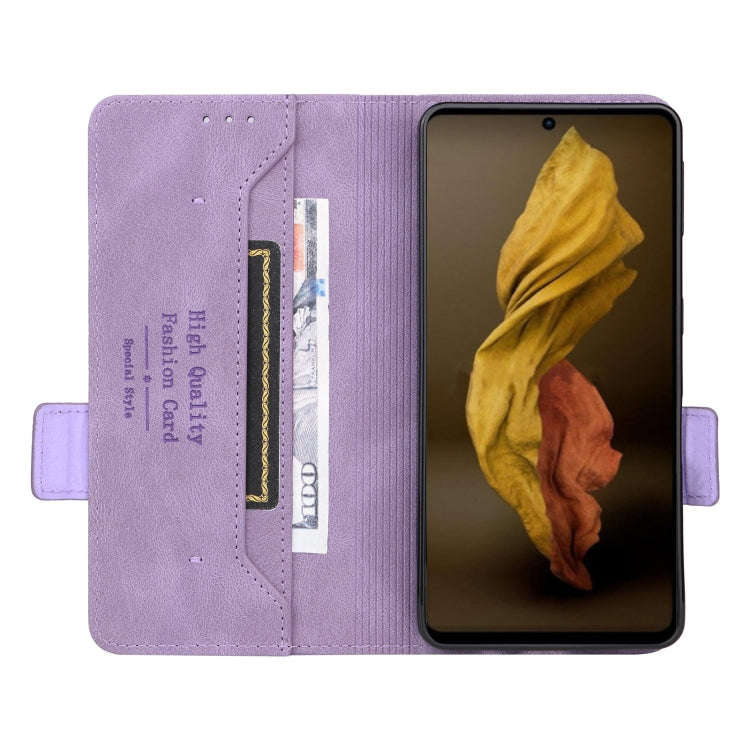 For Sharp Aquos Sense7 Plus Magnetic Clasp Flip Leather Phone Case(Purple)