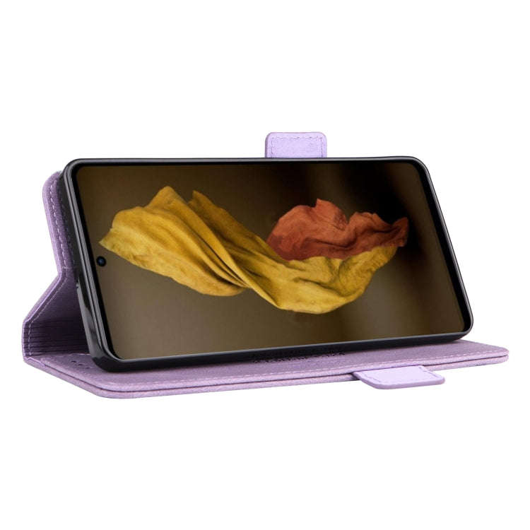 For Sharp Aquos Sense7 Plus Magnetic Clasp Flip Leather Phone Case(Purple)