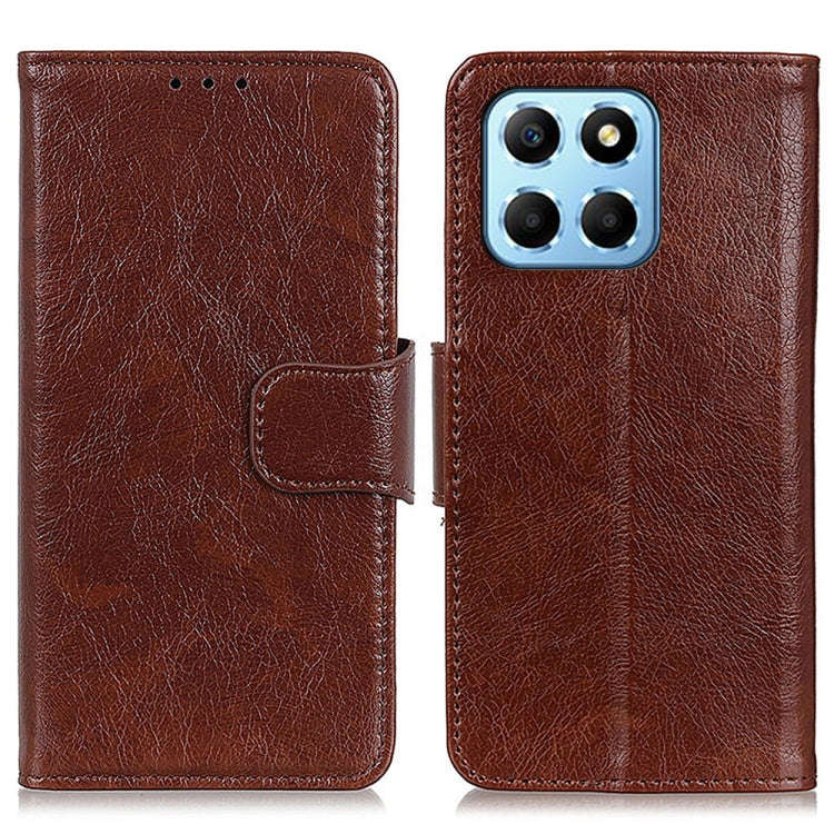 For Honor X8 5G Nappa Texture Horizontal Flip Leather Phone Case(Brown)