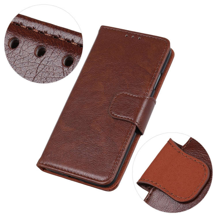 For Honor X8 5G Nappa Texture Horizontal Flip Leather Phone Case(Brown)