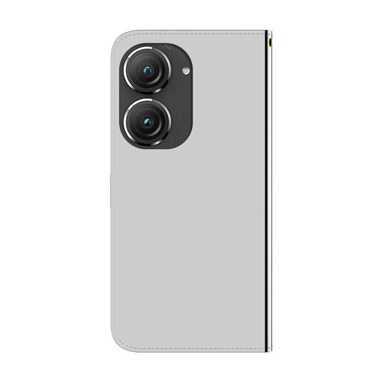 For Asus Zenfone 9 Imitated Mirror Surface Flip Leather Phone Case(Silver)