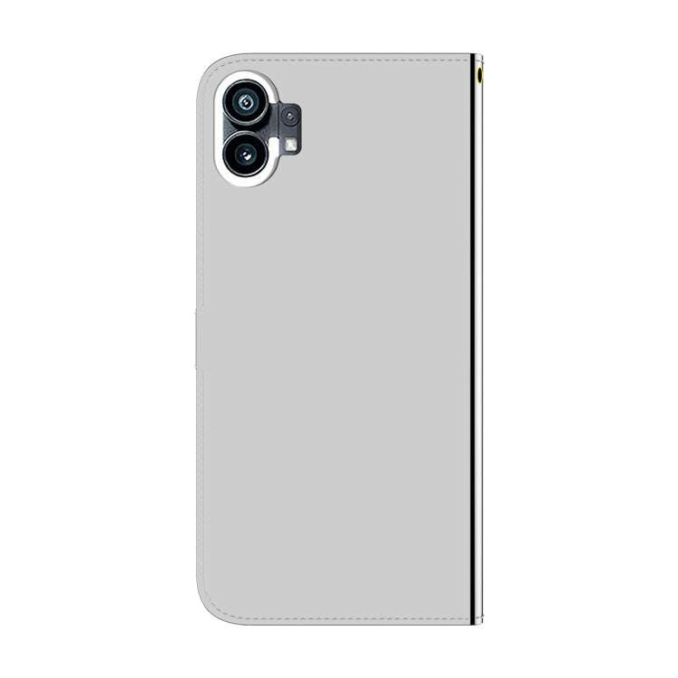 For Nothing Phone 1 Imitated Mirror Surface Flip Leather Phone Case(Silver)