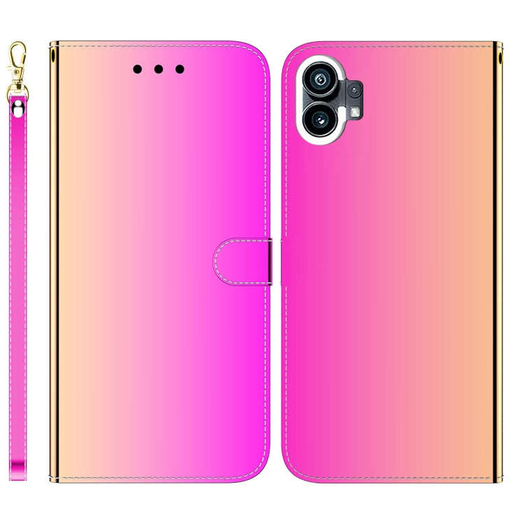 For Nothing Phone 1 Imitated Mirror Surface Flip Leather Phone Case(Gradient Color)