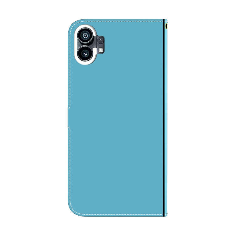 For Nothing Phone 1 Imitated Mirror Surface Flip Leather Phone Case(Blue)