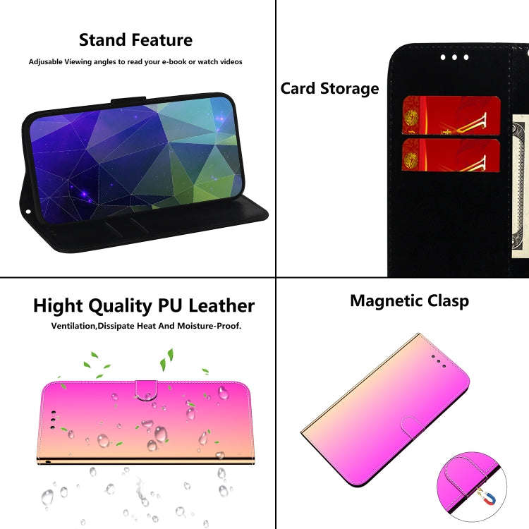 For Honor X9 / X9 5G Imitated Mirror Surface Flip Leather Phone Case(Gradient Color)