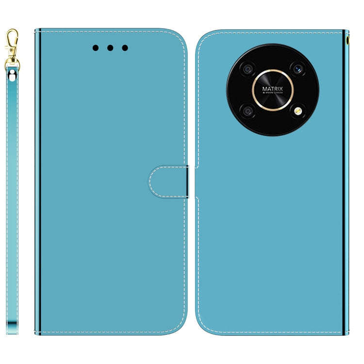 For Honor X9 / X9 5G Imitated Mirror Surface Flip Leather Phone Case(Blue)