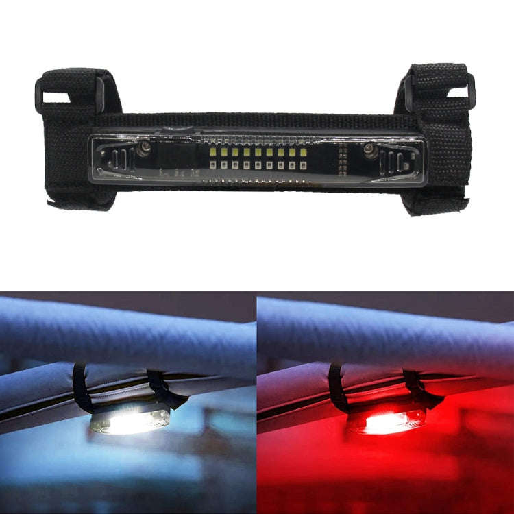 For UTV ATV Polaris RZR Golf Cart Motorcycle Two-color LED Guard Bar Light, Shell Color:Smoked(Wh...