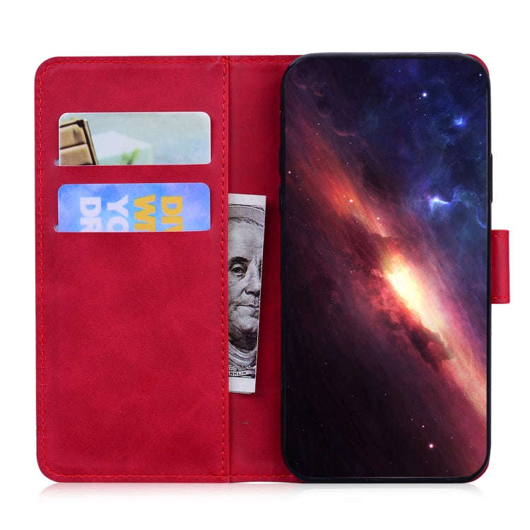 For Asus Zenfone 9 Skin Feel Pure Color Flip Leather Phone Case(Red)