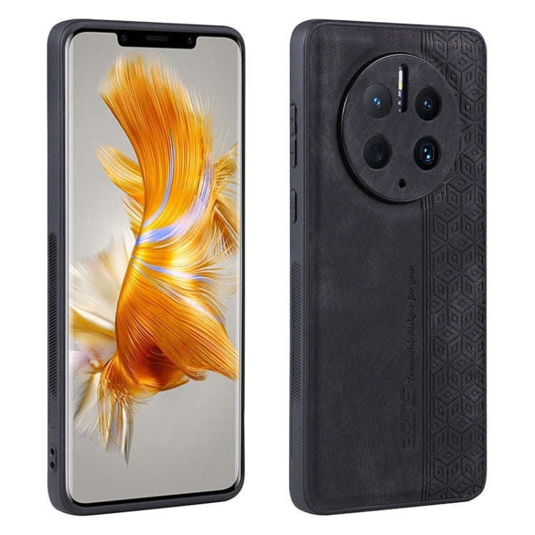 For Huawei Mate 50 Pro AZNS 3D Embossed Skin Feel Phone Case(Black)