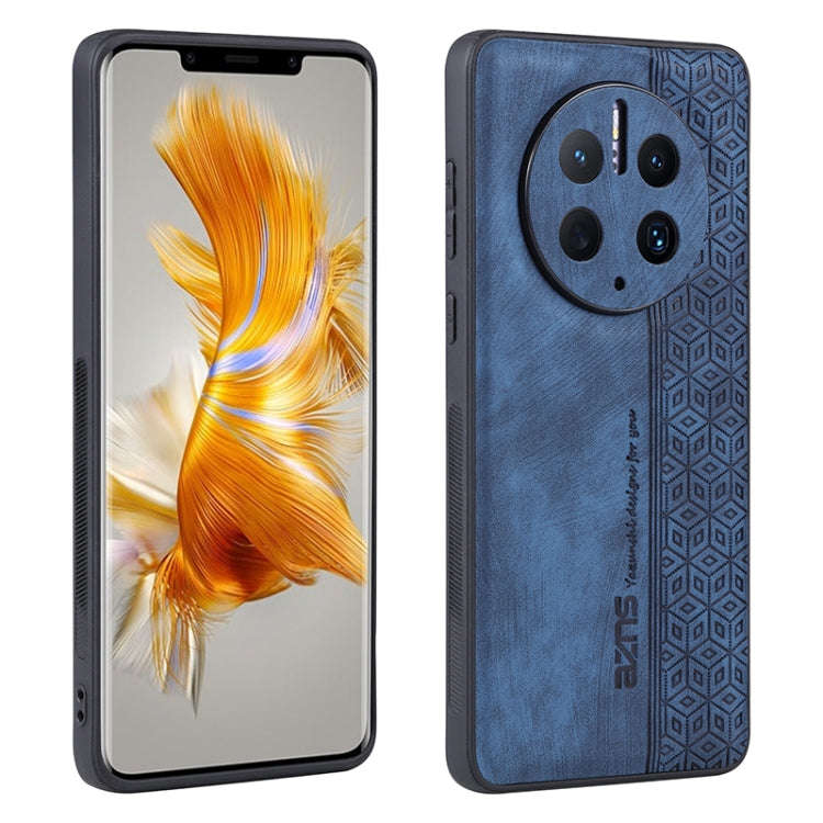 For Huawei Mate 50 Pro AZNS 3D Embossed Skin Feel Phone Case(Sapphire Blue)