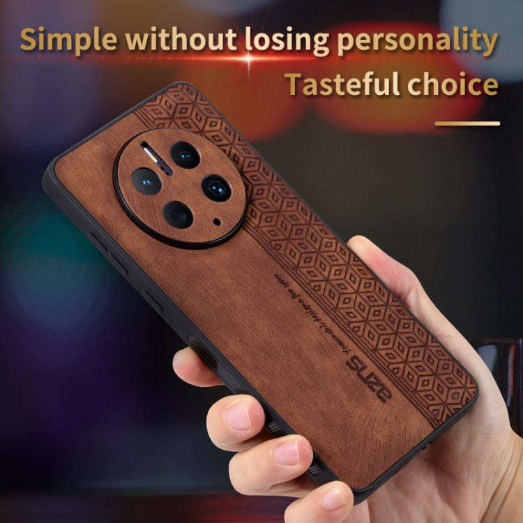 For Huawei Mate 50 Pro AZNS 3D Embossed Skin Feel Phone Case(Sapphire Blue)