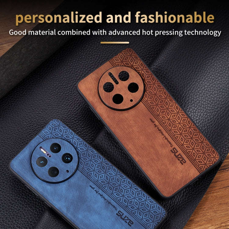 For Huawei Mate 50 Pro AZNS 3D Embossed Skin Feel Phone Case(Sapphire Blue)