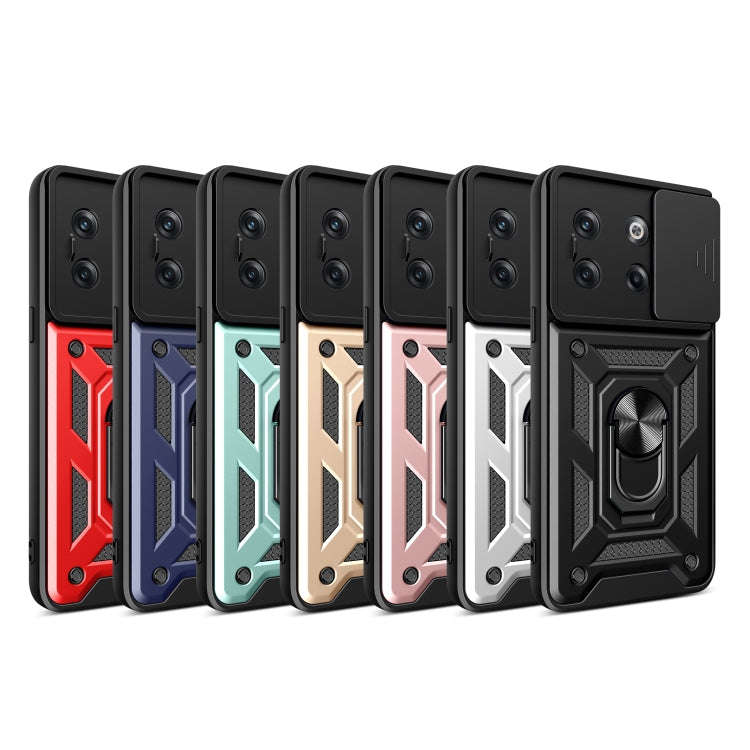 For OnePlus 10T Sliding Camera Cover Design TPU+PC Phone Case(Blue)