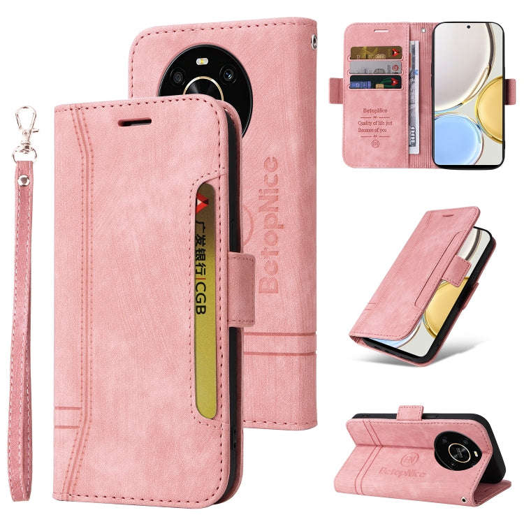 For Honor X9 4G / 5G / Honor X30 BETOPNICE Dual-side Buckle Leather Phone Case(Pink)