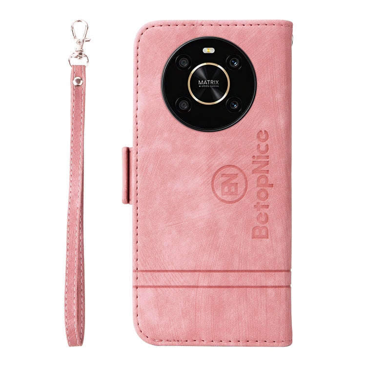For Honor X9 4G / 5G / Honor X30 BETOPNICE Dual-side Buckle Leather Phone Case(Pink)